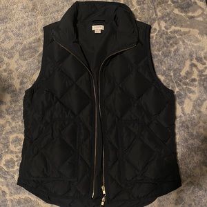 J. Crew Black puffy vest